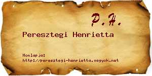 Peresztegi Henrietta névjegykártya