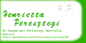 henrietta peresztegi business card